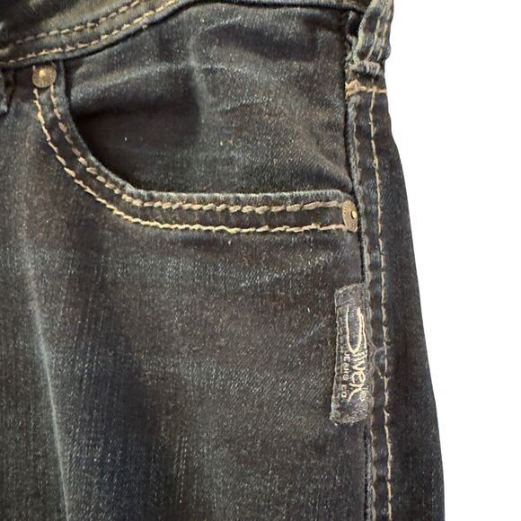 Silver Suki Skinny Jeans Womens Size 31X31 Dark Wash Denim Stretch Mid Rise Blue - Picture 5 of 10